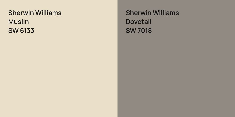 Sherwin Williams Muslin vs. Sherwin Williams Dovetail