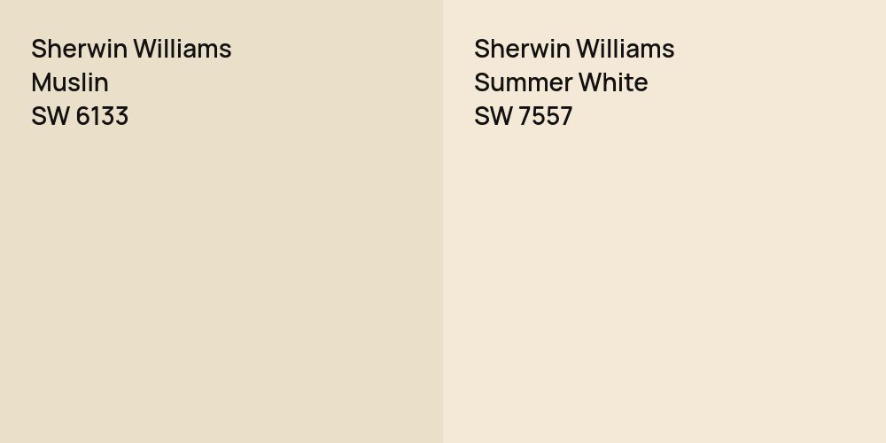 Sherwin Williams Muslin vs. Sherwin Williams Summer White