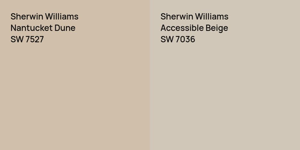 Sherwin Williams Nantucket Dune vs. Sherwin Williams Accessible Beige