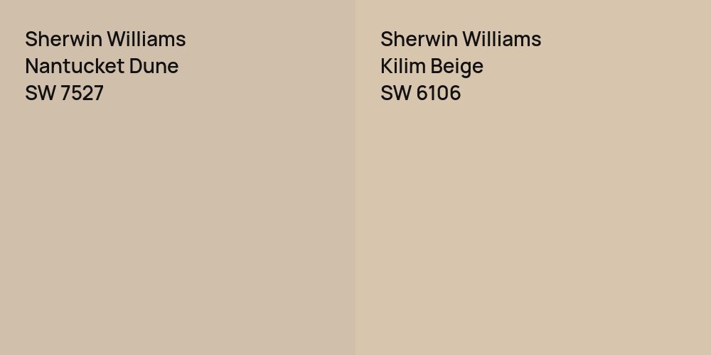 Sherwin Williams Nantucket Dune vs. Sherwin Williams Kilim Beige