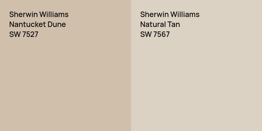 Sherwin Williams Nantucket Dune vs. Sherwin Williams Natural Tan