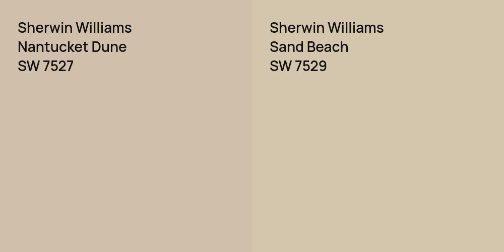 Sherwin Williams Nantucket Dune vs. Sherwin Williams Sand Beach