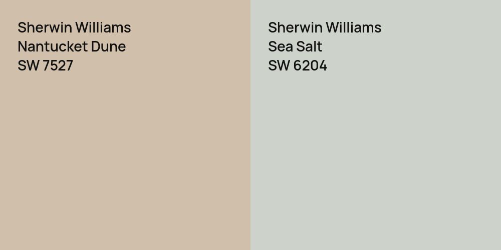 Sherwin Williams Nantucket Dune vs. Sherwin Williams Sea Salt