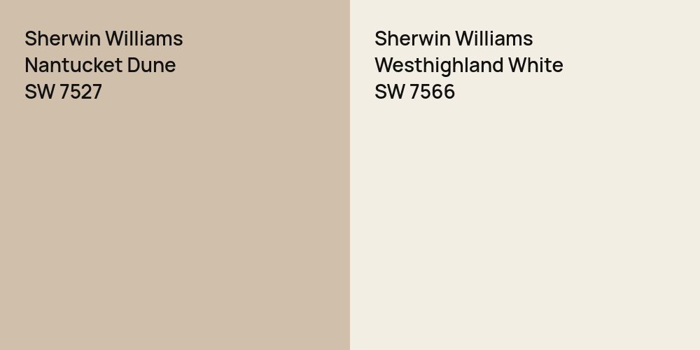 Sherwin Williams Nantucket Dune vs. Sherwin Williams Westhighland White