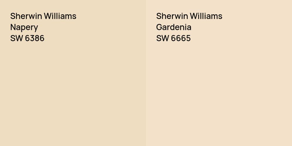 Sherwin Williams Napery vs. Sherwin Williams Gardenia