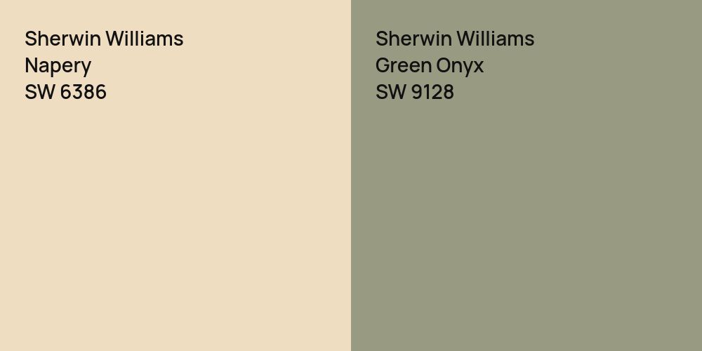 Sherwin Williams Napery vs. Sherwin Williams Green Onyx