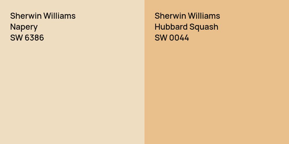 Sherwin Williams Napery vs. Sherwin Williams Hubbard Squash