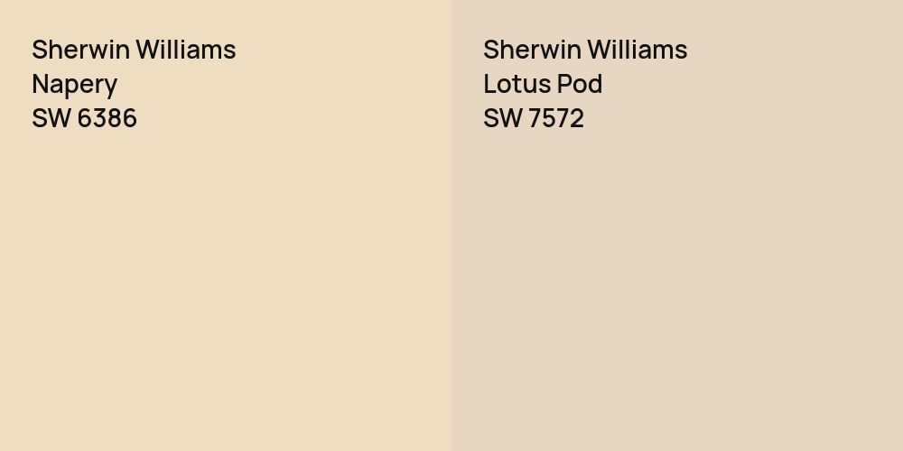 Sherwin Williams Napery vs. Sherwin Williams Lotus Pod