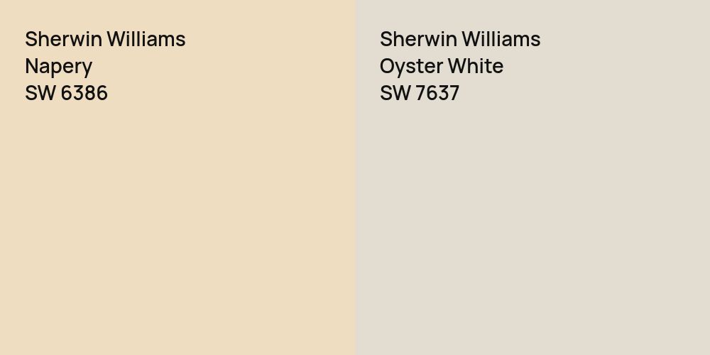 Sherwin Williams Napery vs. Sherwin Williams Oyster White