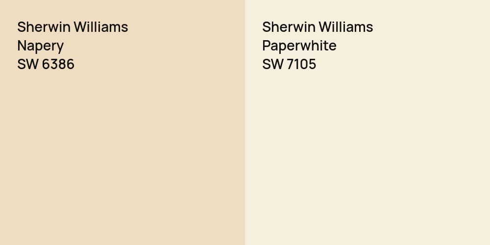 Sherwin Williams Napery vs. Sherwin Williams Paperwhite