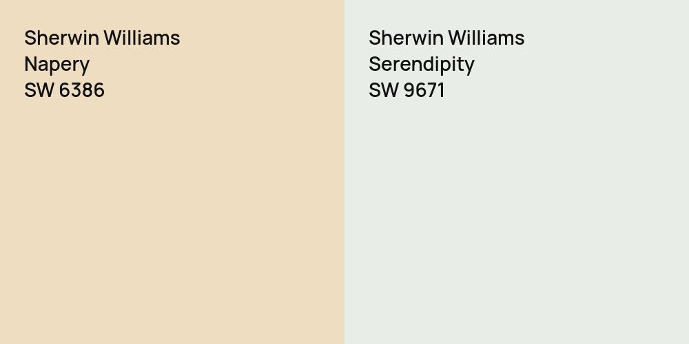 Sherwin Williams Napery vs. Sherwin Williams Serendipity