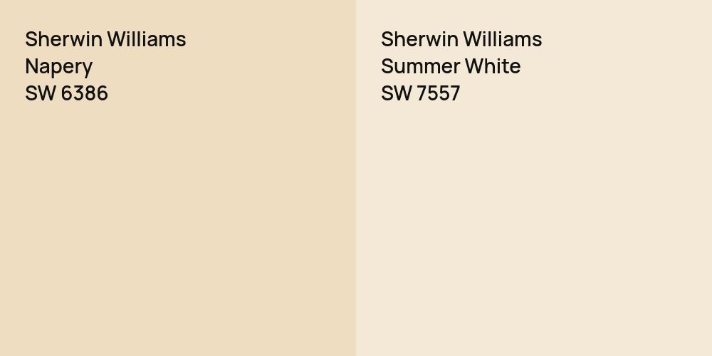 Sherwin Williams Napery vs. Sherwin Williams Summer White