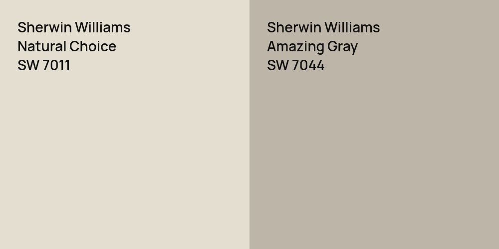 Sherwin Williams Natural Choice vs. Sherwin Williams Amazing Gray