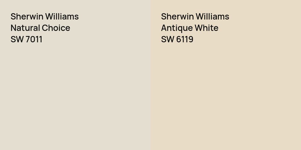 Sherwin Williams Natural Choice vs. Sherwin Williams Antique White