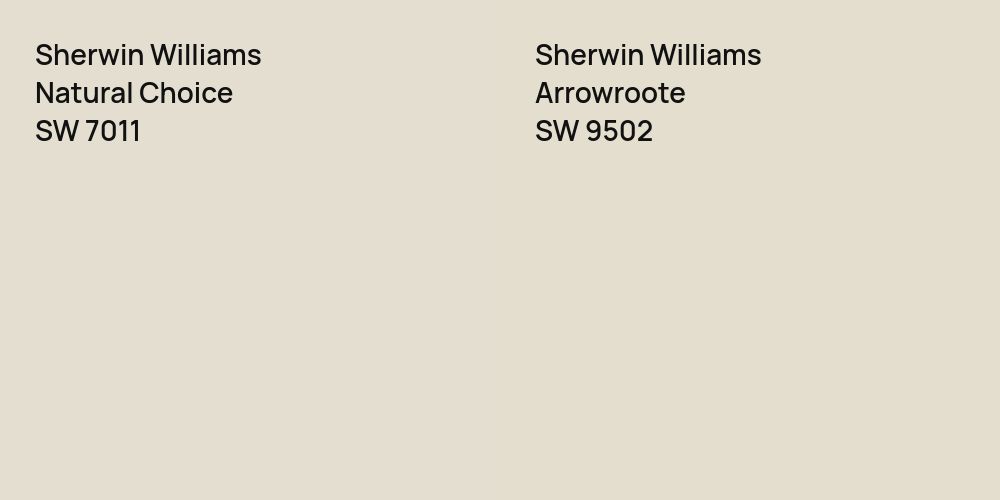 Sherwin Williams Natural Choice vs. Sherwin Williams Arrowroote