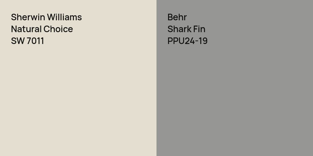 Sherwin Williams Natural Choice vs. Behr Shark Fin