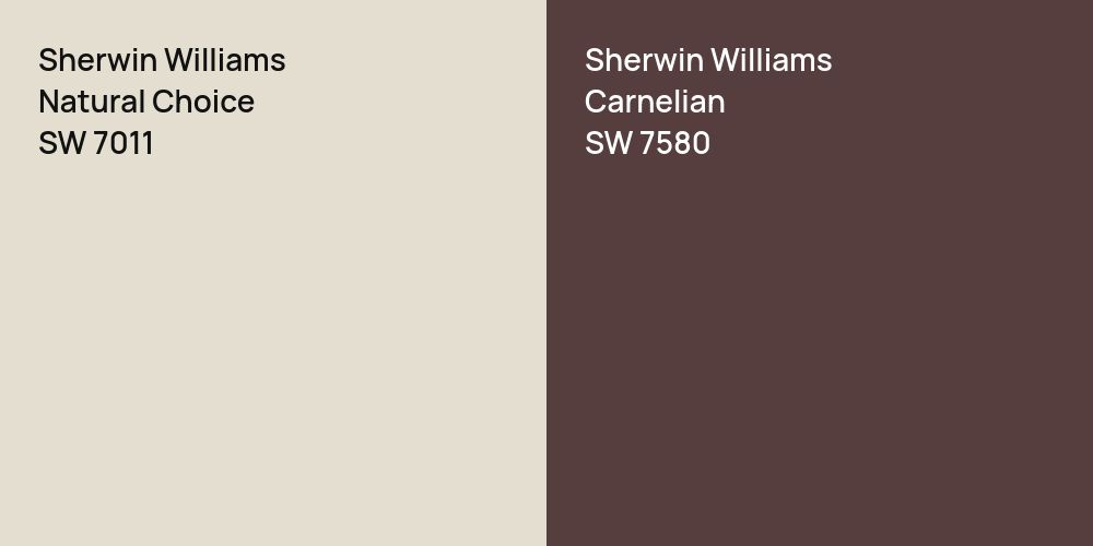 Sherwin Williams Natural Choice vs. Sherwin Williams Carnelian