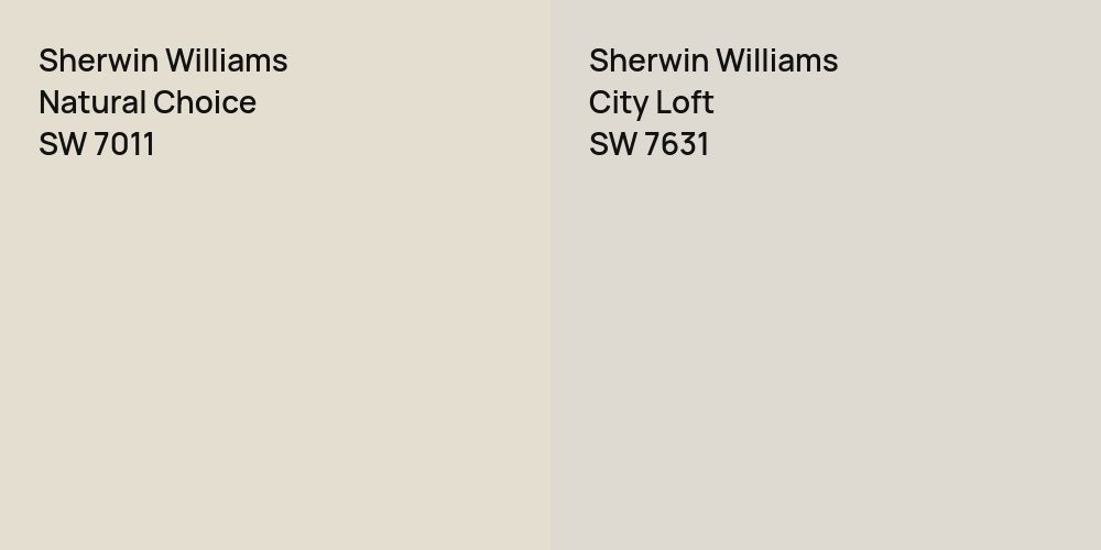 Sherwin Williams Natural Choice vs. Sherwin Williams City Loft