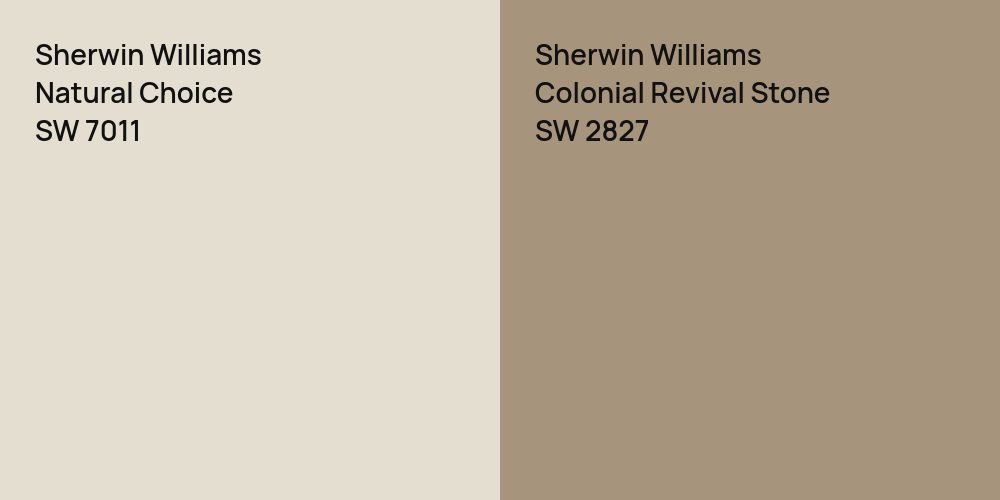 Sherwin Williams Natural Choice vs. Sherwin Williams Colonial Revival Stone