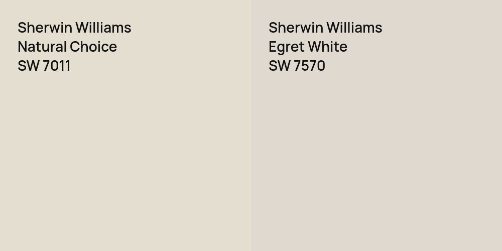 Sherwin Williams Natural Choice vs. Sherwin Williams Egret White