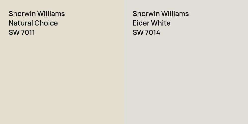 Sherwin Williams Natural Choice vs. Sherwin Williams Eider White