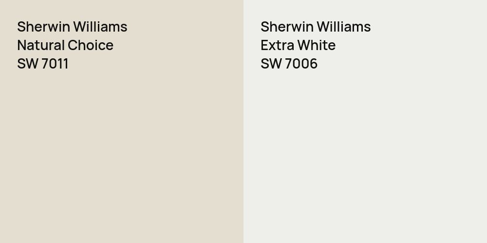 Sherwin Williams Natural Choice vs. Sherwin Williams Extra White