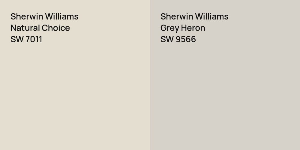 Sherwin Williams Natural Choice vs. Sherwin Williams Grey Heron