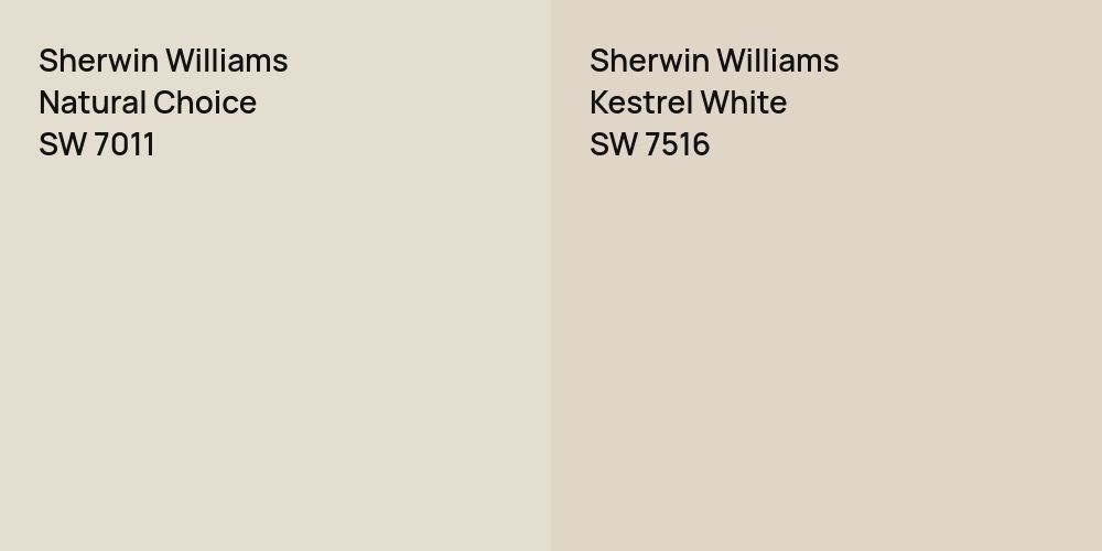 Sherwin Williams Natural Choice vs. Sherwin Williams Kestrel White