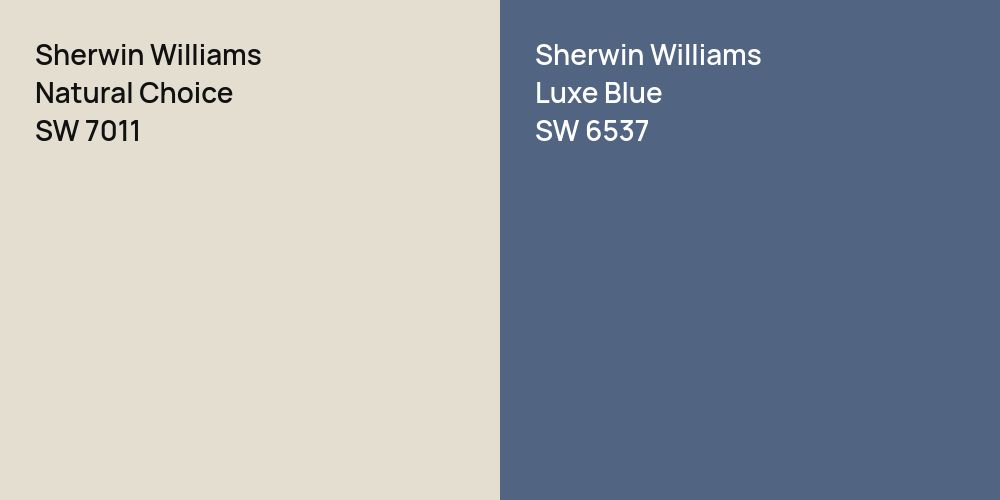 Sherwin Williams Natural Choice vs. Sherwin Williams Luxe Blue