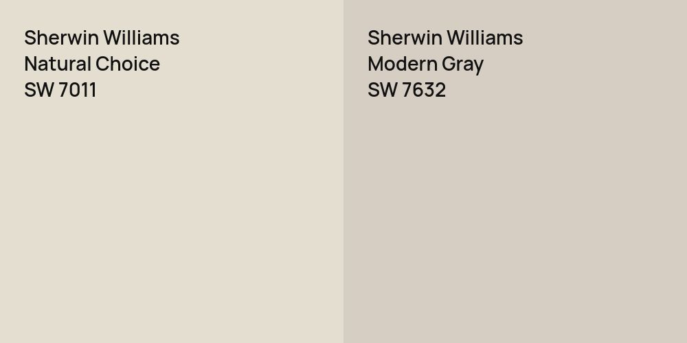 Sherwin Williams Natural Choice vs. Sherwin Williams Modern Gray