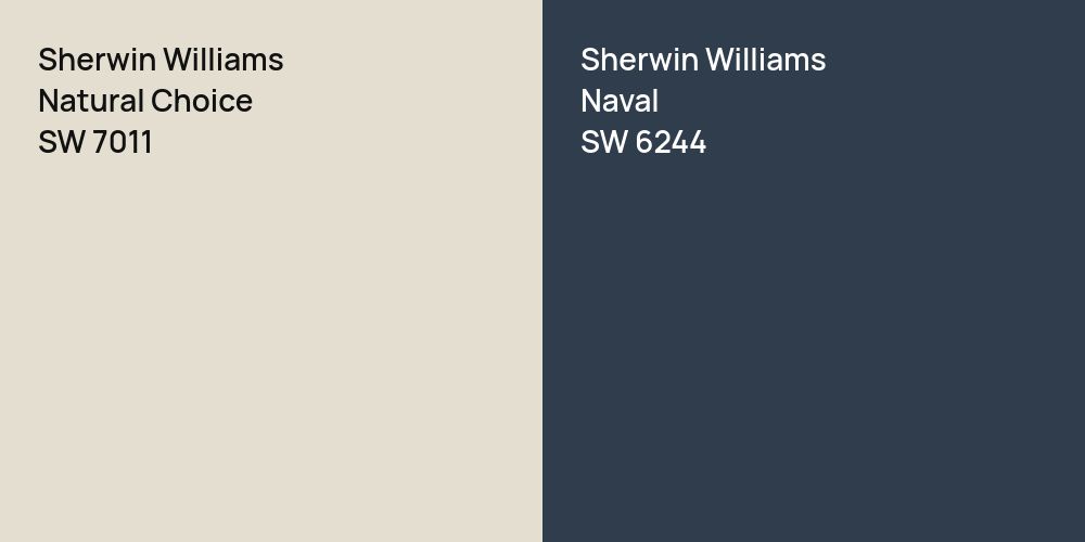 Sherwin Williams Natural Choice vs. Sherwin Williams Naval