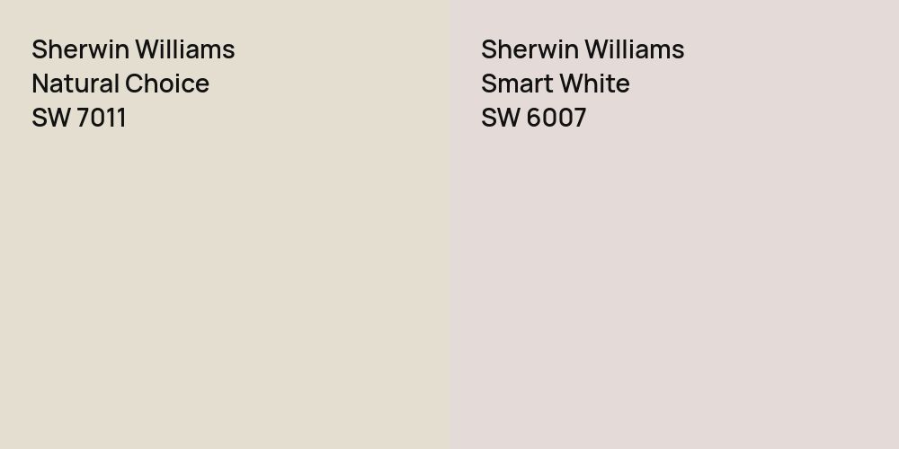 Sherwin Williams Natural Choice vs. Sherwin Williams Smart White