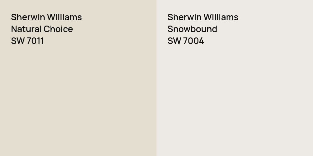 Sherwin Williams Natural Choice vs. Sherwin Williams Snowbound