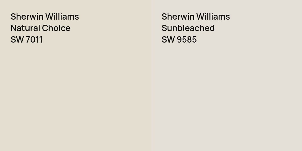 Sherwin Williams Natural Choice vs. Sherwin Williams Sunbleached