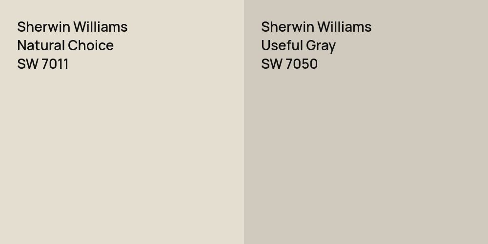 Sherwin Williams Natural Choice vs. Sherwin Williams Useful Gray