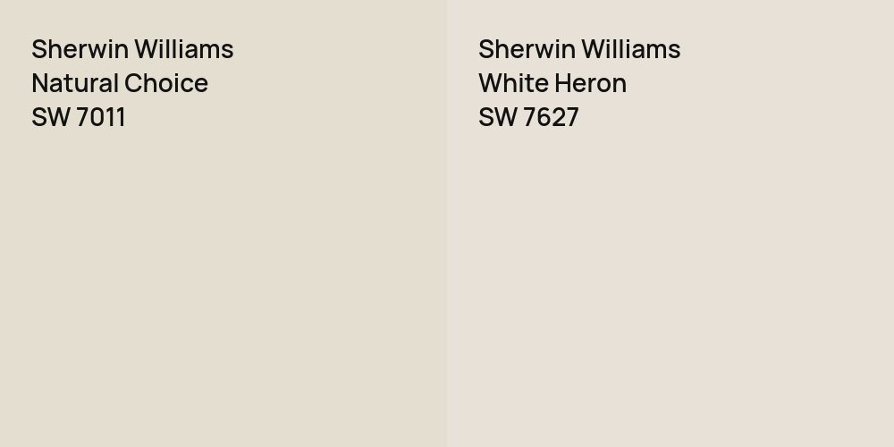 Sherwin Williams Natural Choice vs. Sherwin Williams White Heron