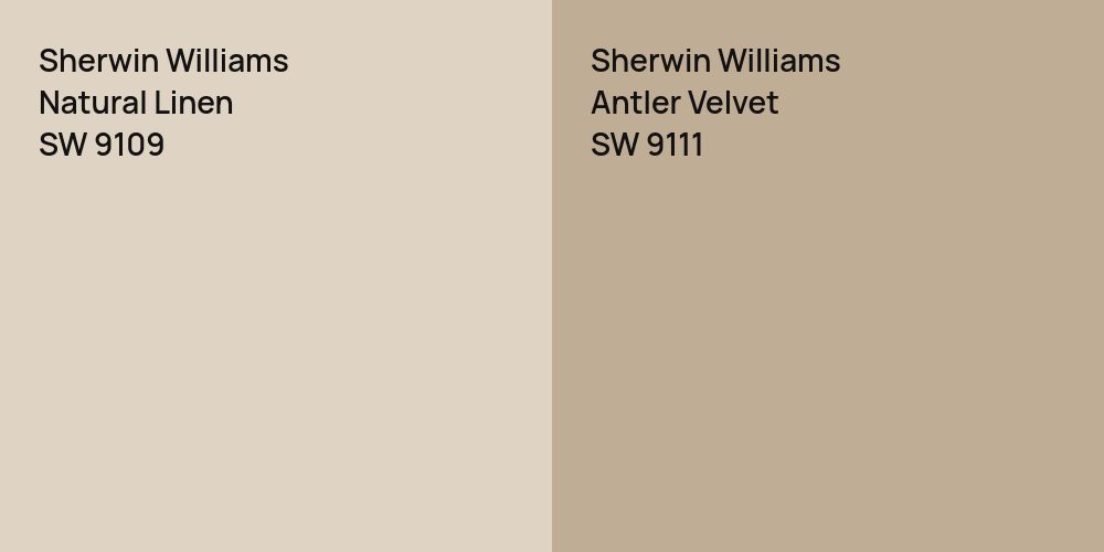 Sherwin Williams Natural Linen vs. Sherwin Williams Antler Velvet