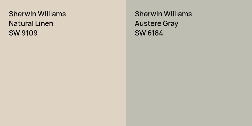 Sherwin Williams Natural Linen vs. Sherwin Williams Austere Gray