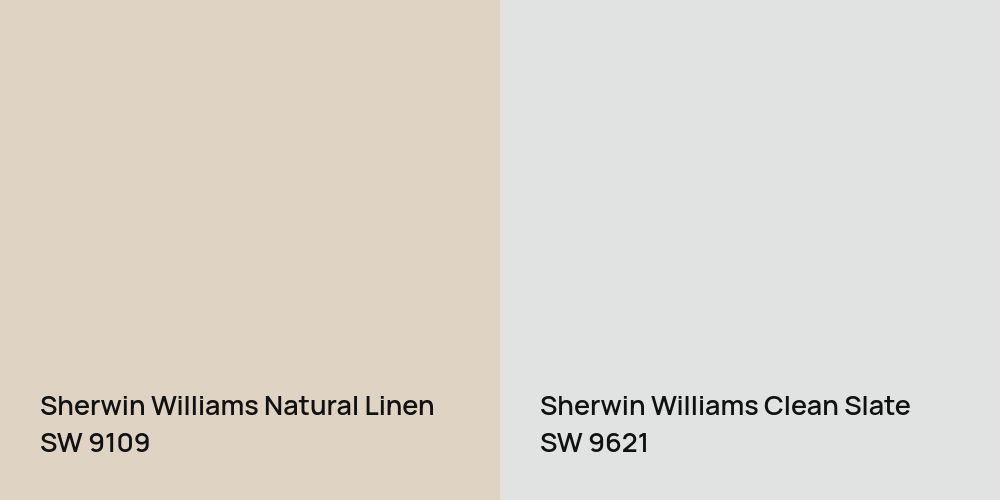 Sherwin Williams Natural Linen vs. Sherwin Williams Clean Slate