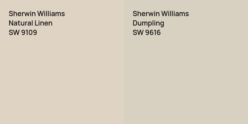 Sherwin Williams Natural Linen vs. Sherwin Williams Dumpling