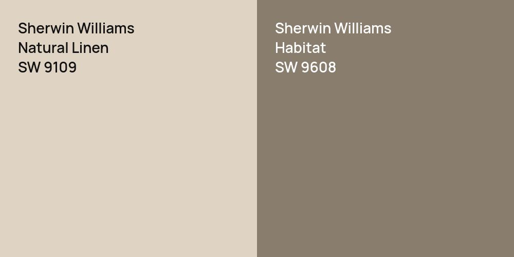 Sherwin Williams Natural Linen vs. Sherwin Williams Habitat