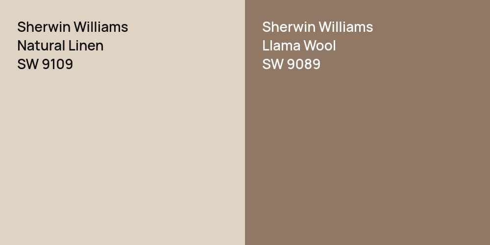 Sherwin Williams Natural Linen vs. Sherwin Williams Llama Wool