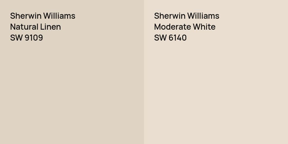 Sherwin Williams Natural Linen vs. Sherwin Williams Moderate White