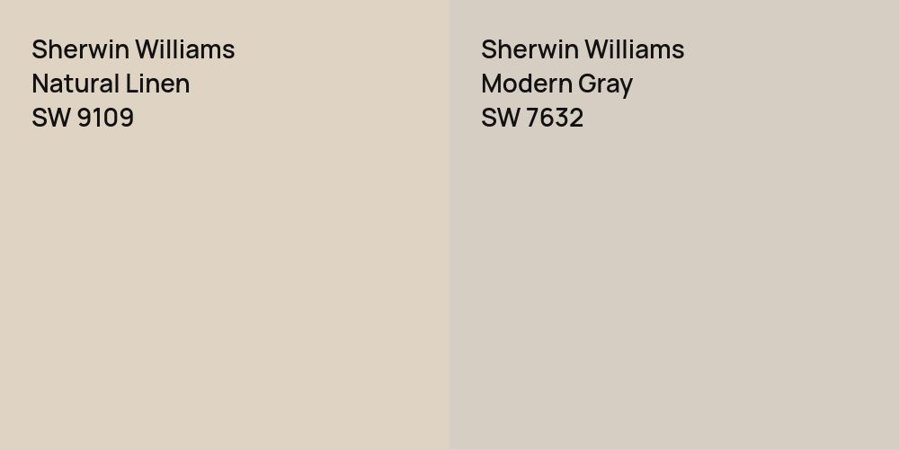 Sherwin Williams Natural Linen vs. Sherwin Williams Modern Gray