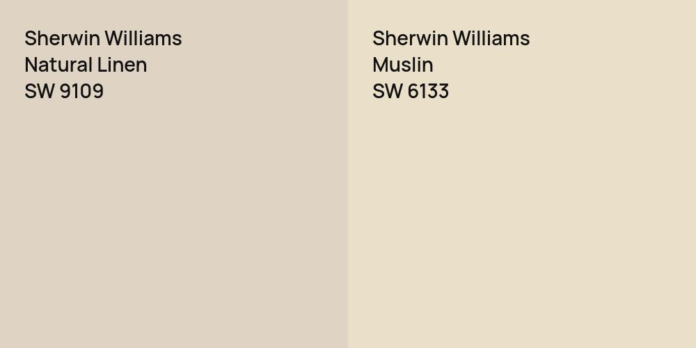 Sherwin Williams Natural Linen vs. Sherwin Williams Muslin