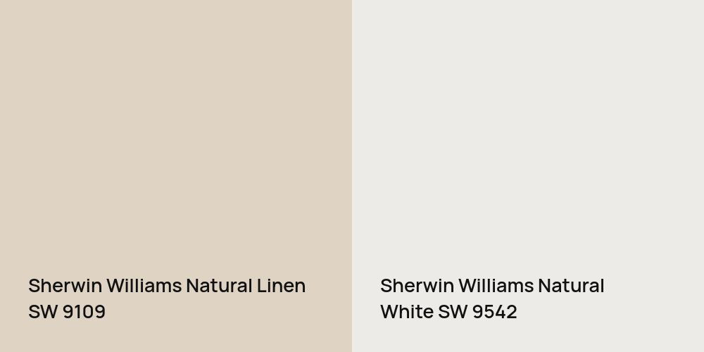 Sherwin Williams Natural Linen vs. Sherwin Williams Natural White