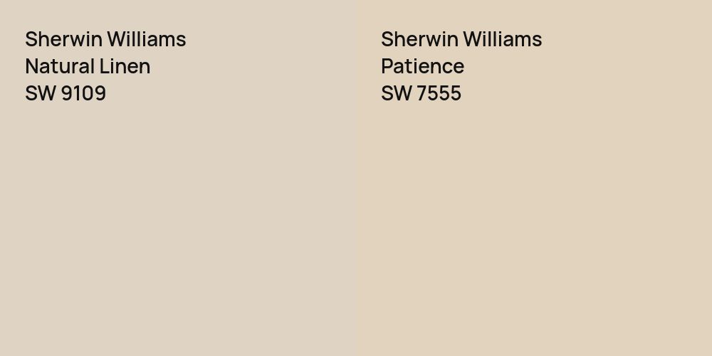 Sherwin Williams Natural Linen vs. Sherwin Williams Patience