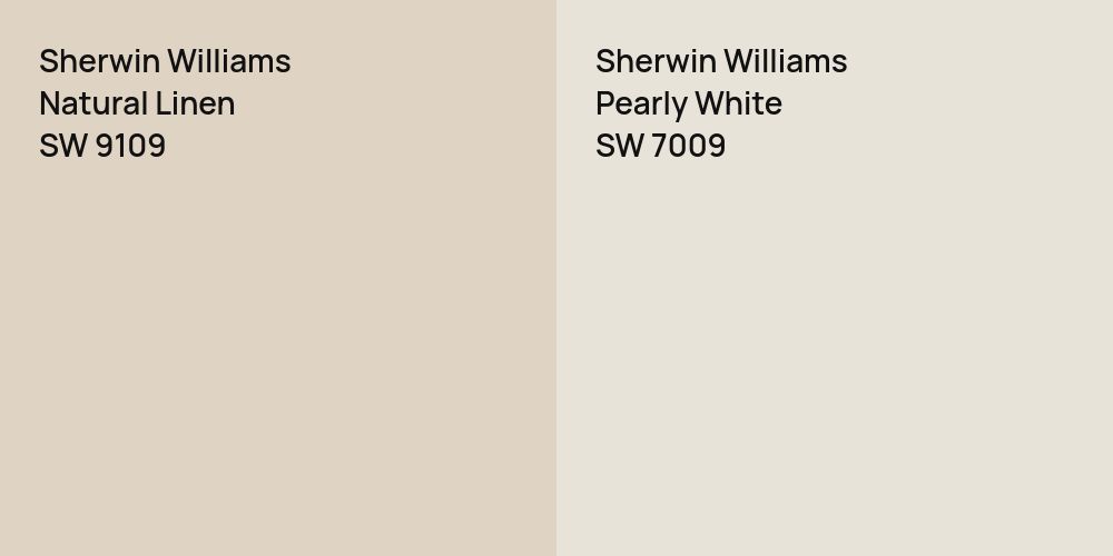 Sherwin Williams Natural Linen vs. Sherwin Williams Pearly White