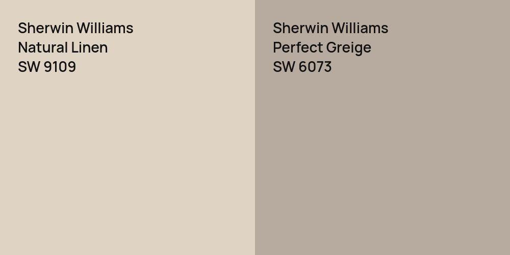 Sherwin Williams Natural Linen vs. Sherwin Williams Perfect Greige