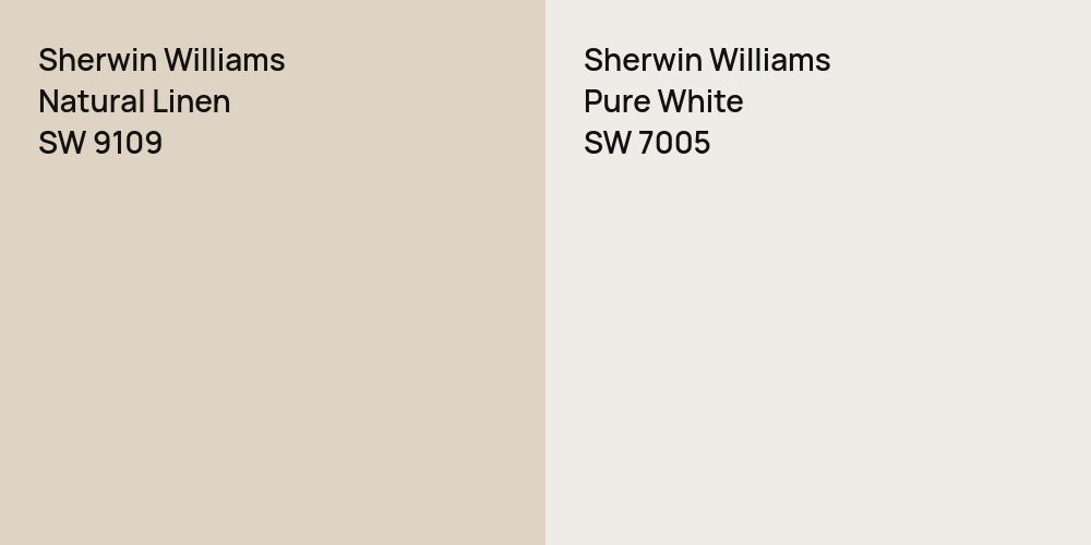 Sherwin Williams Natural Linen vs. Sherwin Williams Pure White